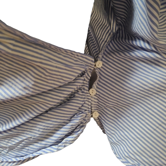 H&M cross wrap top blue stripes on  white - Picture 7 of 8